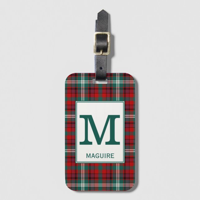 Maguire Tartan Red och Grönt Play Mönster Bagagebricka (Framsida vertikal)