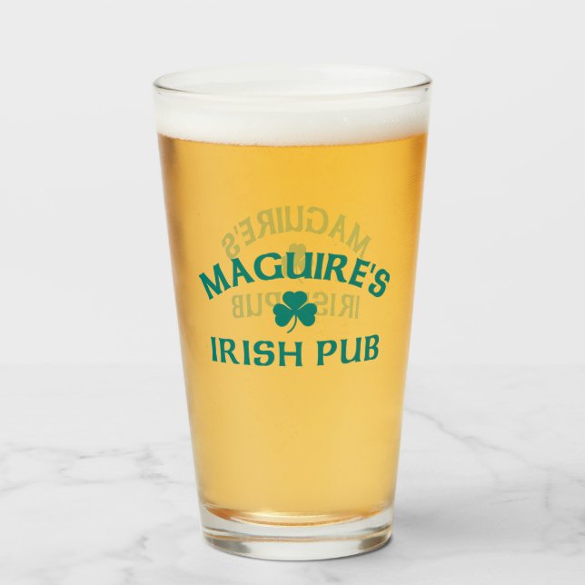 Maguires Irländska Pub Glaskopp (Framsida fylld)