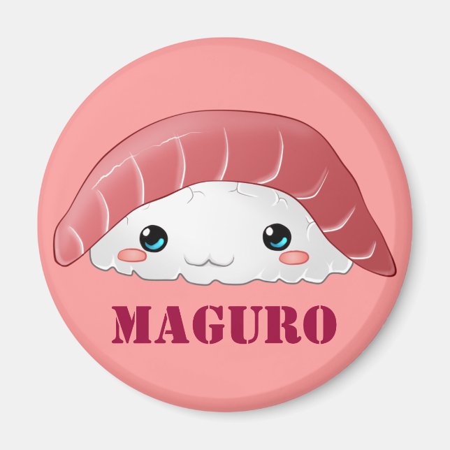 Maguro sushi-magnet magnet (Framsidan)