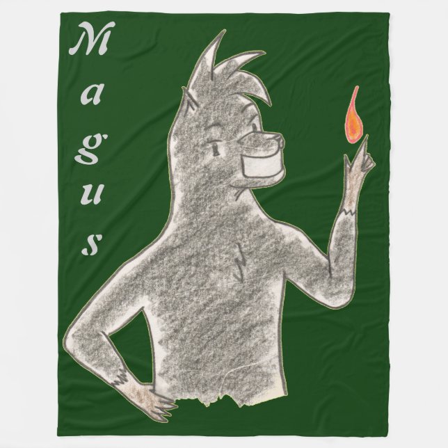 Magus (med namn) fleecefilt (Framsidan)