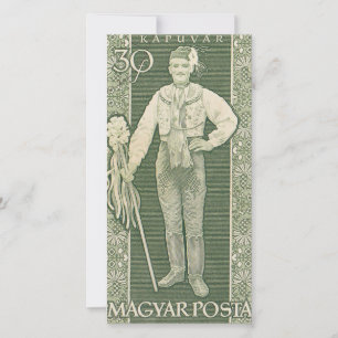 Magyar-affär frimärke tack kort