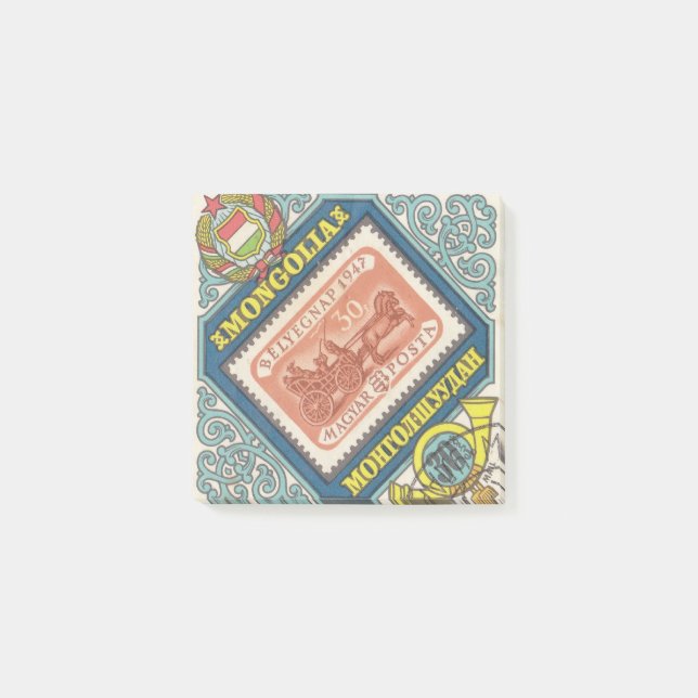 Magyar posta med kavalleri och häst post-it block (Framsida)
