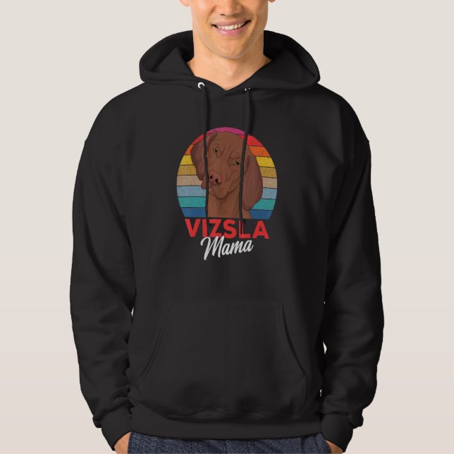 Magyar Vizsla Mamma Hund Mamma Girls Women Hoodie (Framsida)