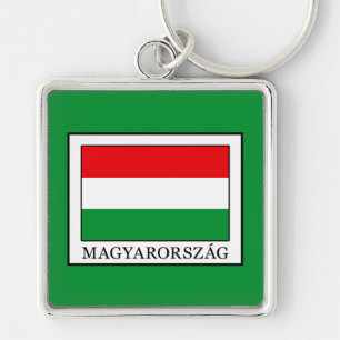 Magyarorszag Fyrkantig Silverfärgad Nyckelring