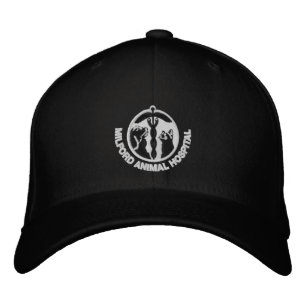 MAH Black Embroized Hat Broderad Keps