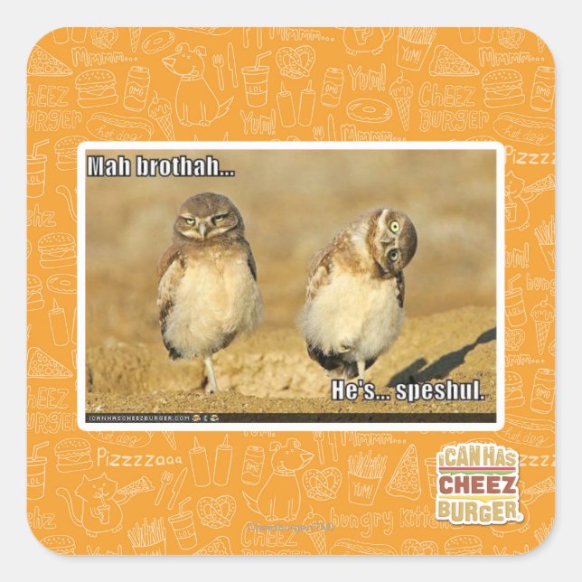 Mah brothah fyrkantigt klistermärke (Framsida)