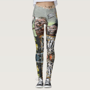 Mah coza, Graffiti, Anpassningsbar Leggings i Span