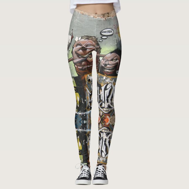 Mah coza, Graffiti, Anpassningsbar Leggings i Span (Framsida)