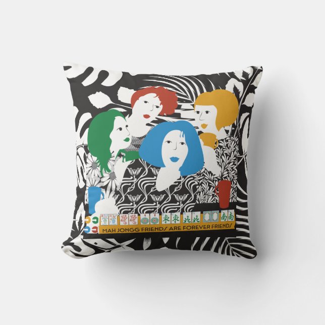 Mah Jong Friends Pillow Kudde (Framsida)