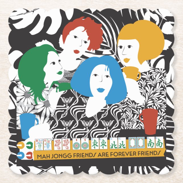 Mah Jong Friends Underlägg Papper (Framsida)