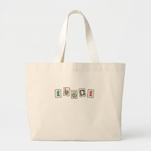 Mah Jong Gift, Mah Jongg Tote Bag Jumbo Tygkasse