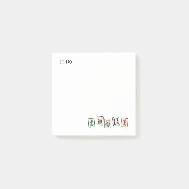 Mah Jongg 3 x 3 tum efter IT-anteckning Post-it Block (Framsida)