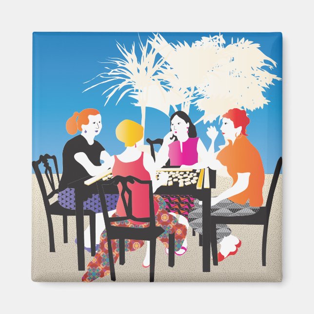 Mah Jongg Alfresco2 Magnet (Framsidan)