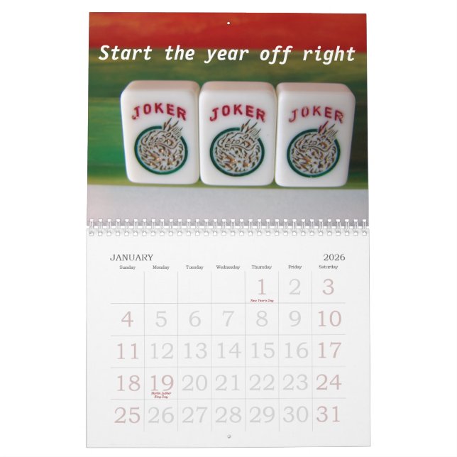 Mah-Jongg älskare 2011 Kalender (Jan 2026)