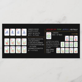 Mah Jongg American Tiles Card Meny