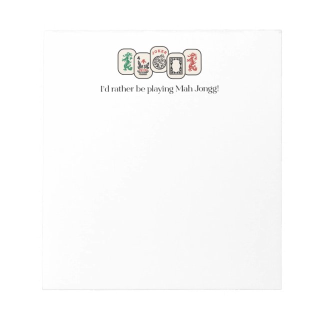 Mah Jongg Anteckningsblock (Framsida)