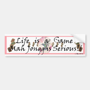 Mah Jongg är allvarlig! Bildekal