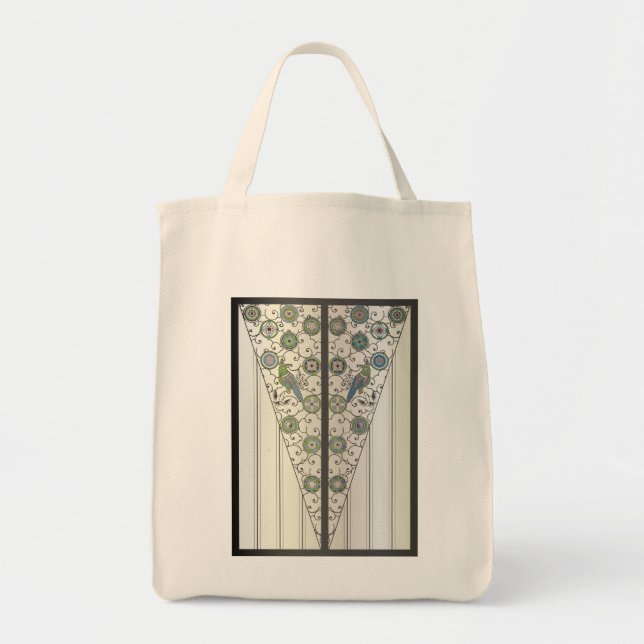 Mah Jongg Art Deco Tote Tygkasse (Framsidan)