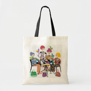 Mah Jongg Birds Tote Tygkasse
