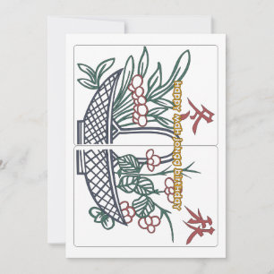Mah Jongg Birthday Basket Card Kort