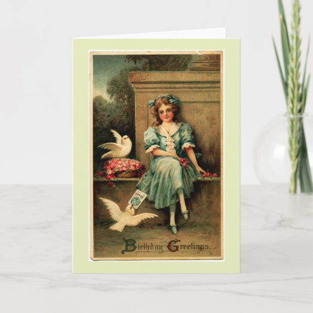 Mah Jongg Birthday Card Dove Kort (Framsida)