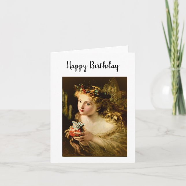 Mah Jongg Birthday Card Fairy Kort (Framsida)