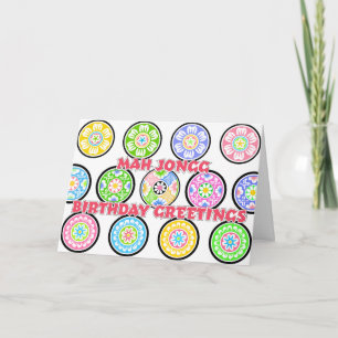 Mah Jongg Birthday Dots Kort