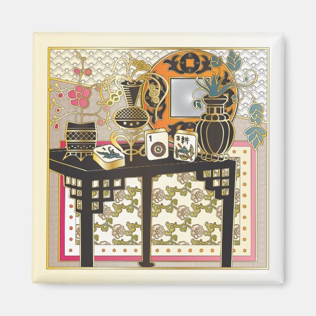 Mah Jongg Bord Magnet (Framsidan)