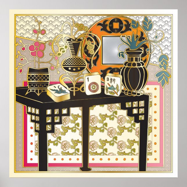 Mah Jongg Bord Poster (Framsidan)