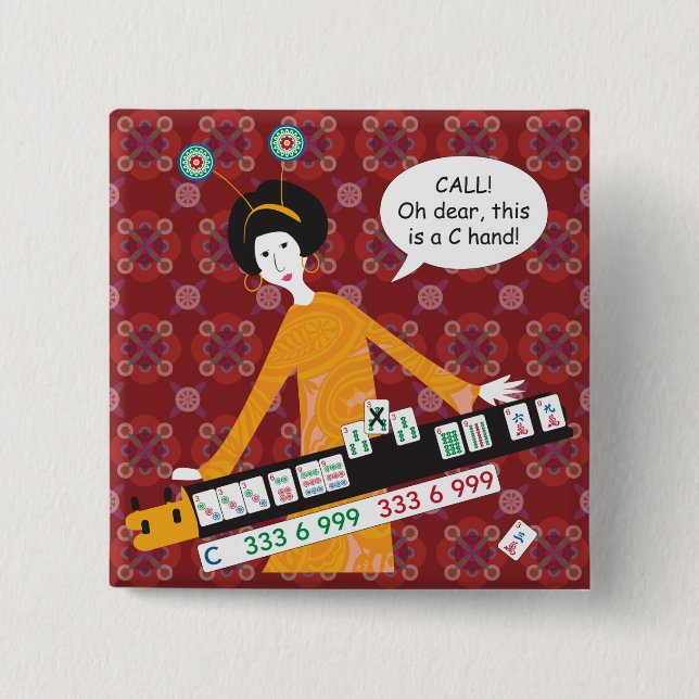 Mah Jongg C Hand Button Knapp (Framsida)