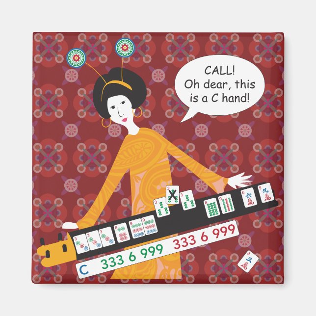 Mah Jongg C Hand Magnet (Framsidan)