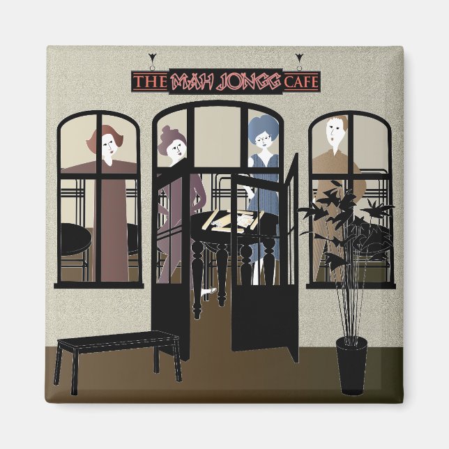 Mah Jongg Cafe Magnet (Framsidan)
