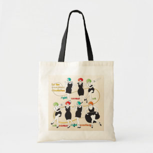 Mah Jongg Charleston Dancers Tote Tygkasse