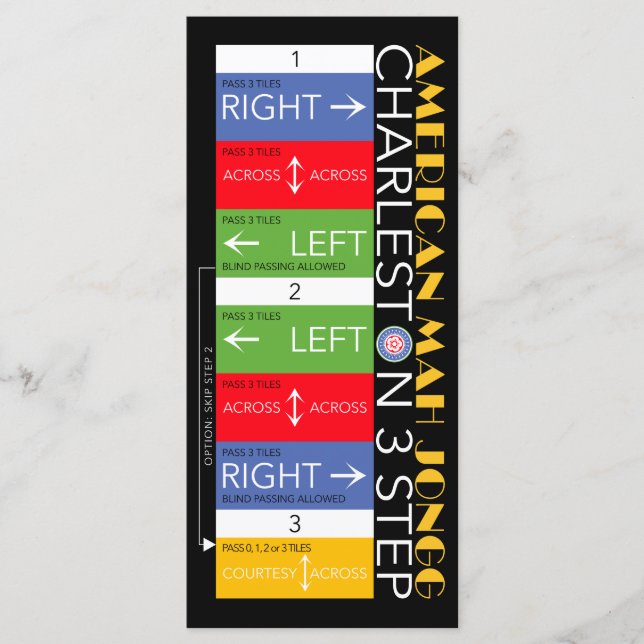 Mah Jongg Charleston-platta kort 1 (Framsida)