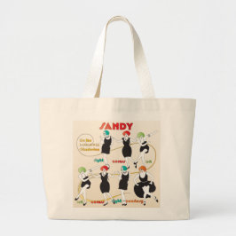 Mah Jongg Charleston Sandy Tote Jumbo Tygkasse