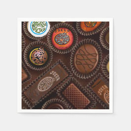 Mah Jongg Chocolate Napkins Pappersservett