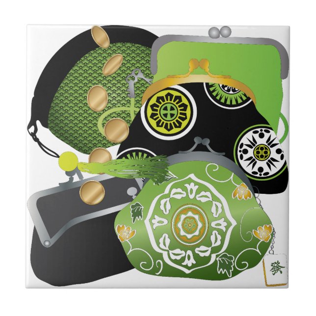 Mah Jongg Coin Purses Tile Kakelplatta (Framsidan)