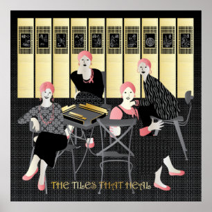 Mah Jongg de tallrikar som läker Poster