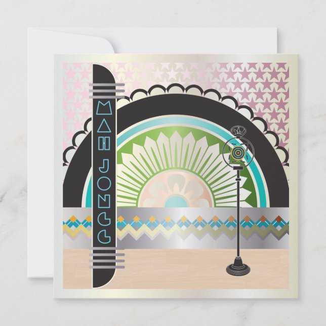 Mah Jongg Deco Ballroom-platta kort (Framsida)