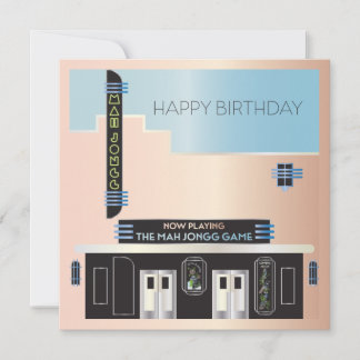 Mah Jongg Deco-teaterplatta kort