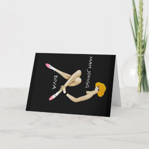 Mah Jongg Diva Notecard Kort