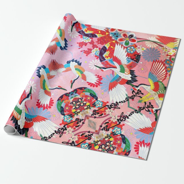 Mah Jongg Egrets Presentpapper (Utrullad)