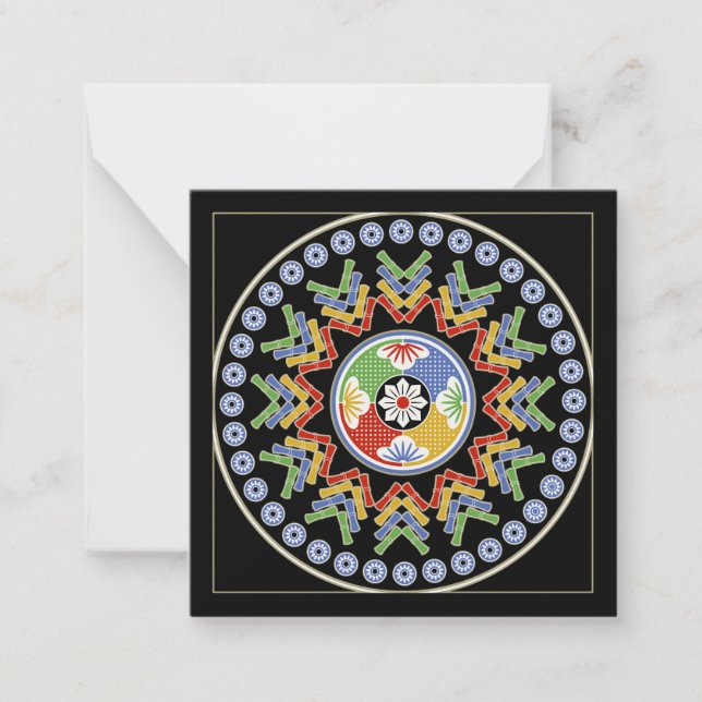 Mah Jongg Eight Bams Small Card Anteckningskort (Framsida)