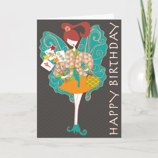 Mah Jongg Fairy Birthday Card Kort