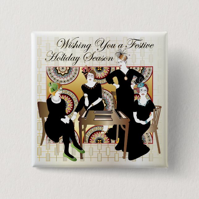 Mah Jongg Festive Knapp (Framsida)