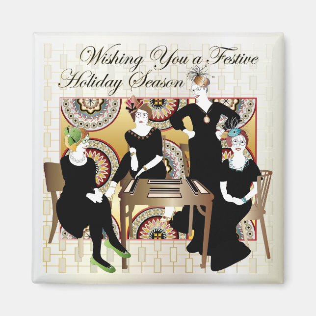 Mah Jongg Festive Magnet (Framsidan)