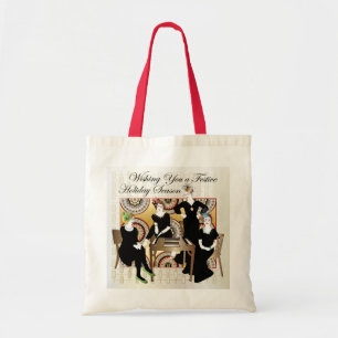 Mah Jongg Festive Tote Bag Tygkasse
