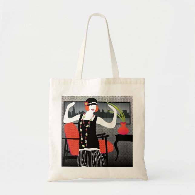 Mah Jongg Flappers Bag Tygkasse (Framsidan)