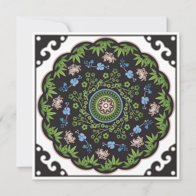 Mah Jongg Flowers/One Dot Flat Card (Framsida)