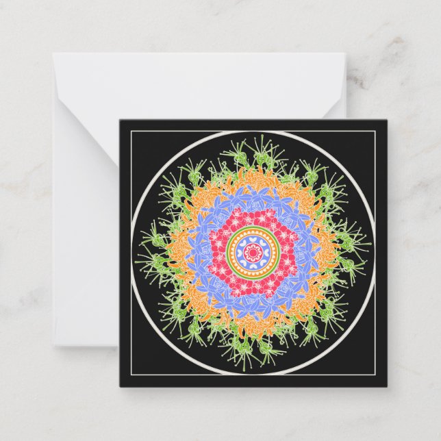 Mah Jongg Flowers Small Card Anteckningskort (Framsida)